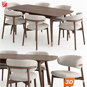 Dining Table Set Skp Files